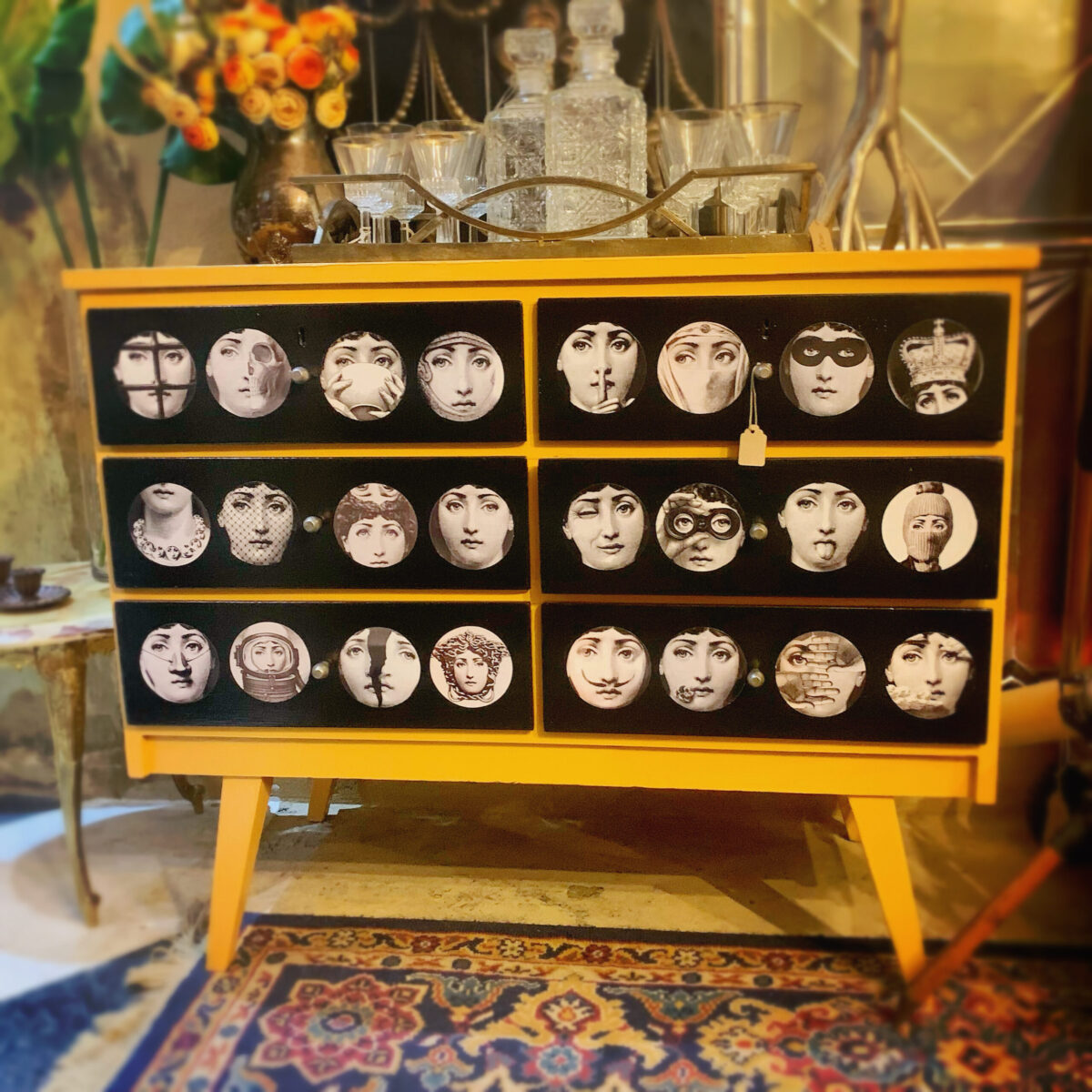 6 drawer cabinet - Fornasetti inspired