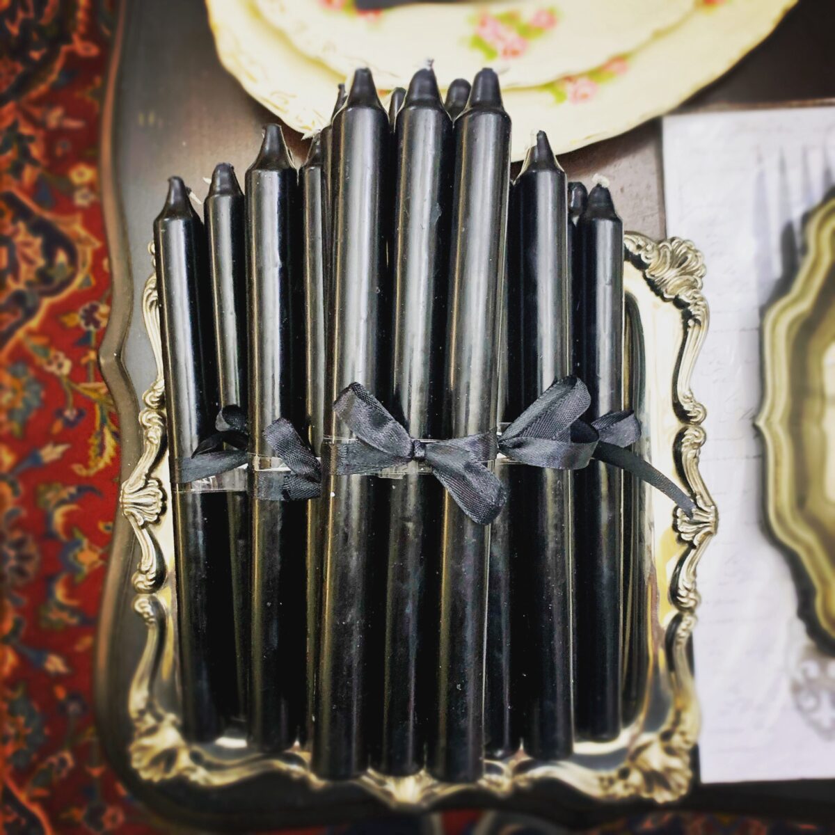 Black Dinner candles
