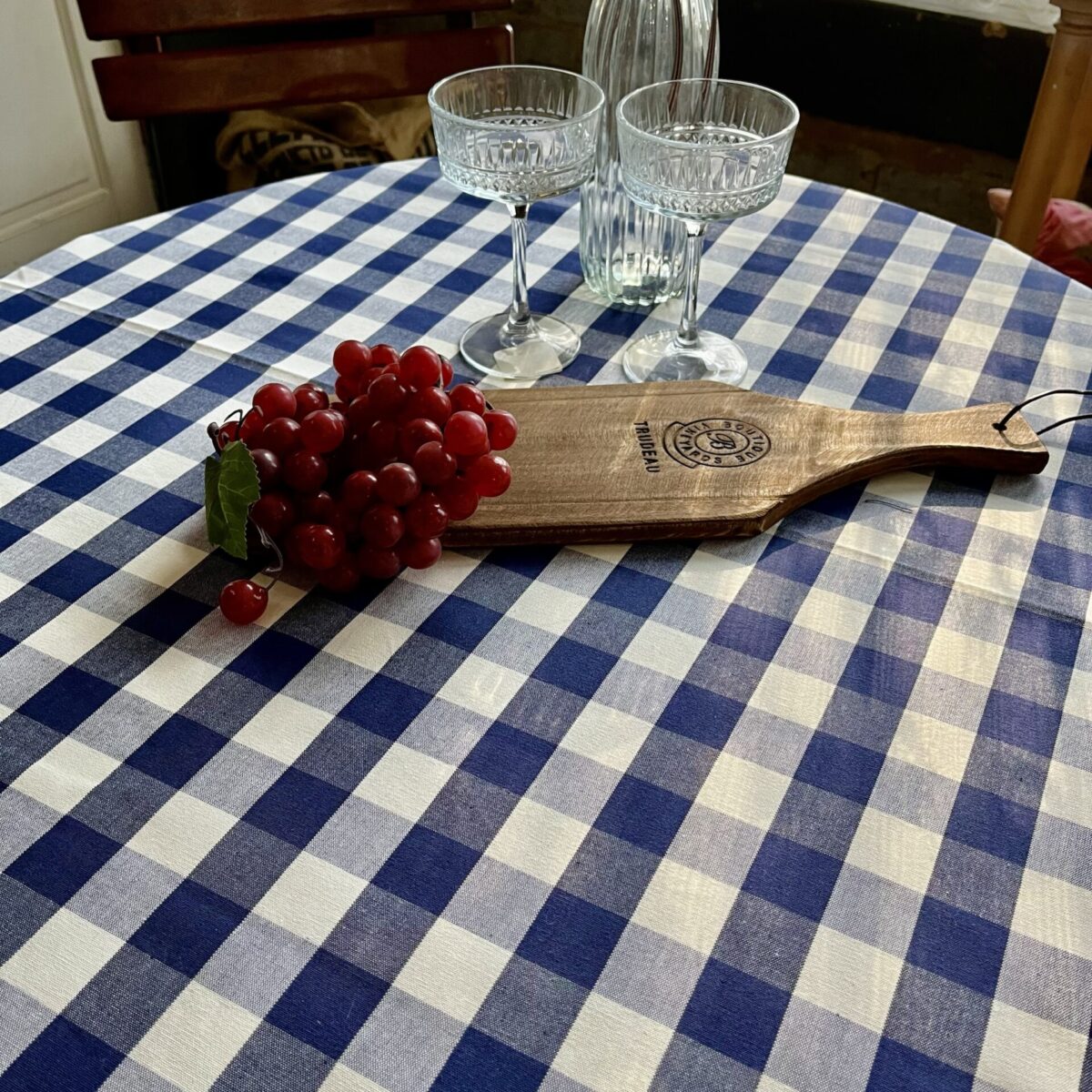 Blue & White Table Cloth